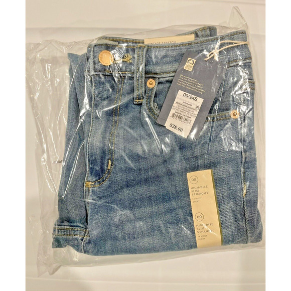 Womens Jeans Size 00 High Rise Slim Straight Fit Cropped Universal Threads🔥 - Picture 9 of 9